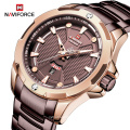 NAVIFORCE 9161 Men Wristwatch Waterproof Business Man Watch Stainless Steel Sport Military Date Week Quartz Male Clock